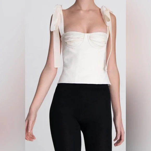 🛑SOLD🛑 Orseund Iris Canvas Bustier Tie Top - Picture 5 of 12